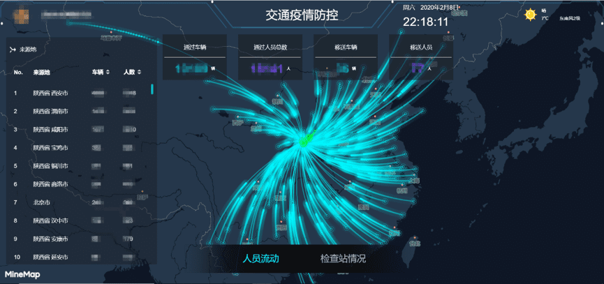 黄金城集团旗下世纪高通助力西安上线“交通疫情防控作战图”